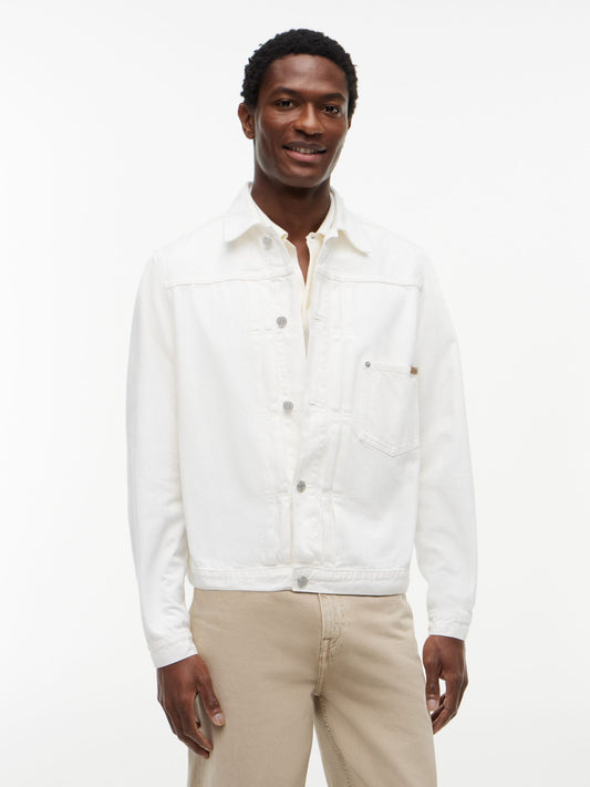 Tommy Hilfiger Garment-Dyed Pleated Denim Jacket