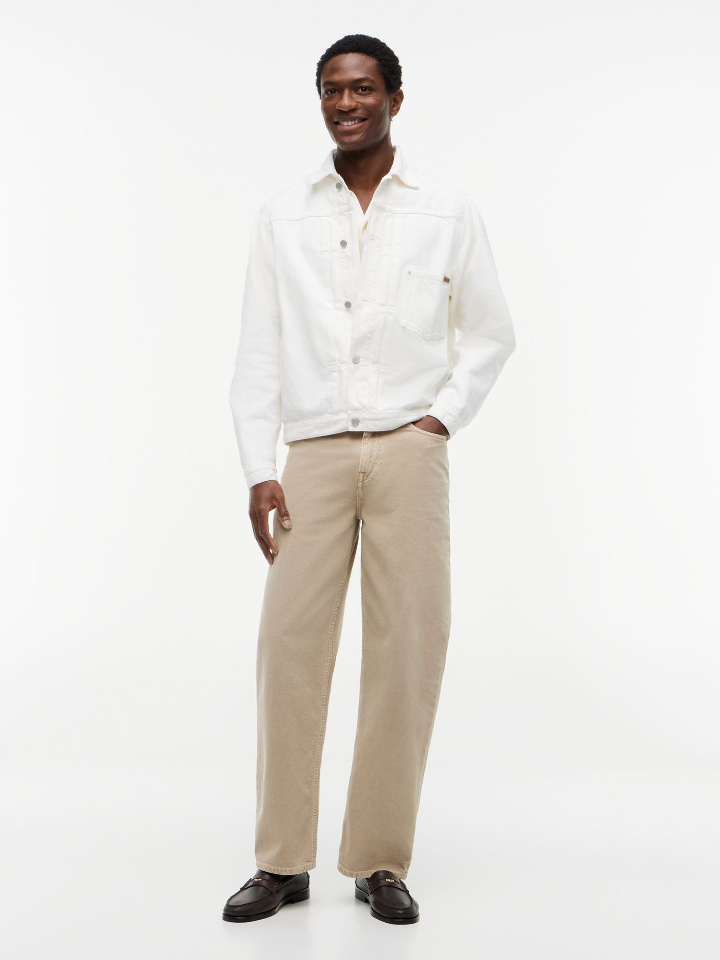 Tommy Hilfiger Garment-Dyed Pleated Denim Jacket