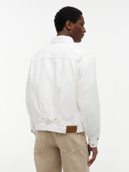 Tommy Hilfiger Garment-Dyed Pleated Denim Jacket