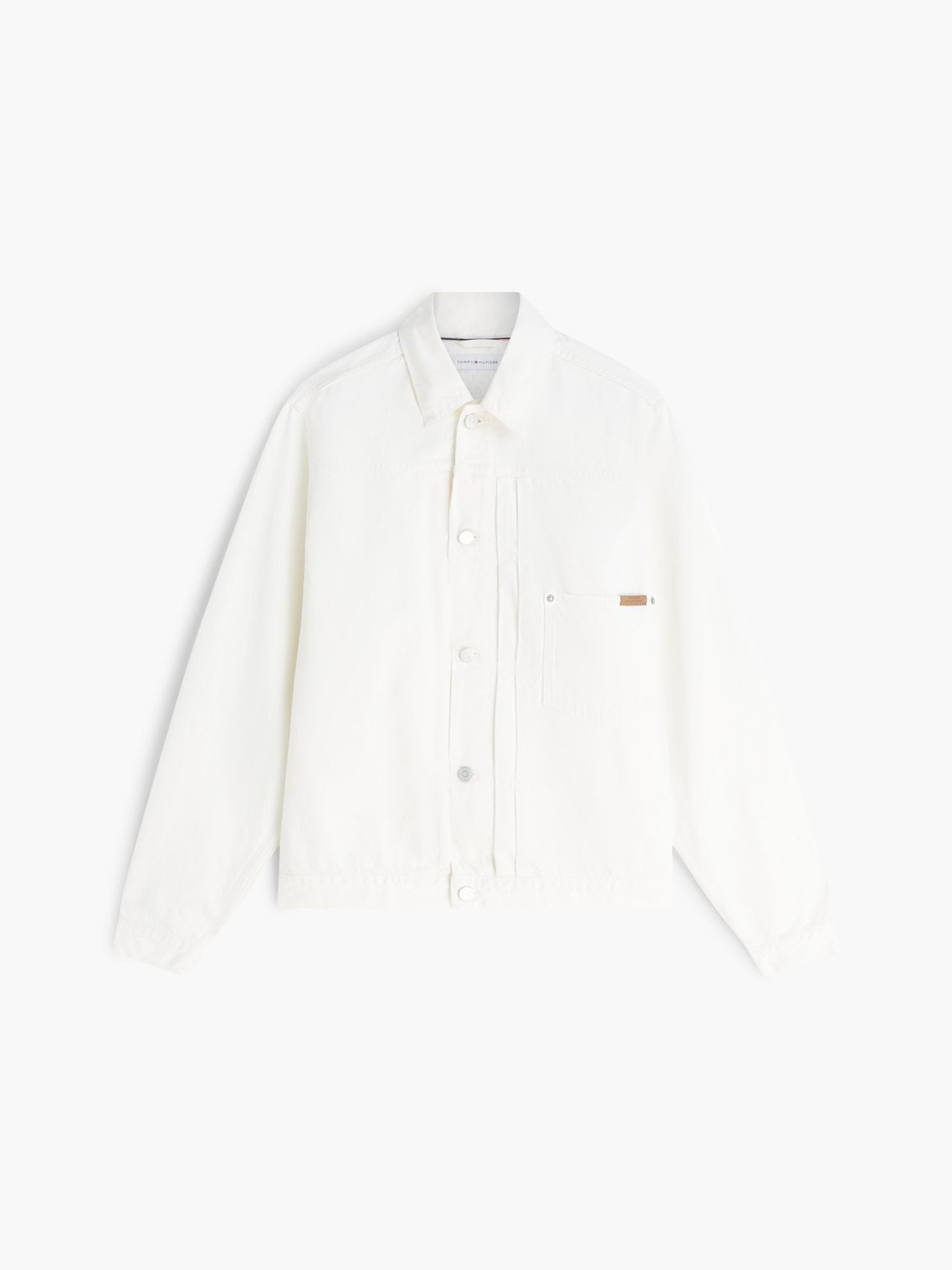 Tommy Hilfiger Garment-Dyed Pleated Denim Jacket