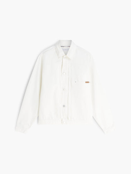 Tommy Hilfiger Garment-Dyed Pleated Denim Jacket