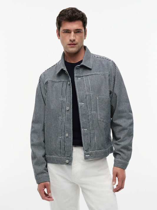 Tommy Hilfiger Striped Denim Jacket