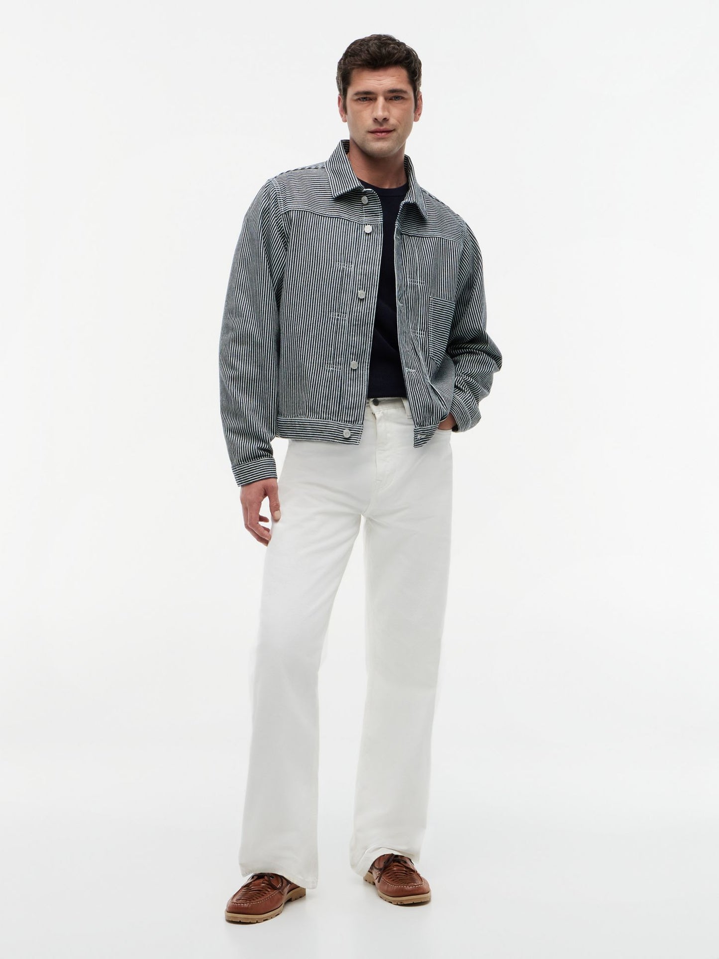 Tommy Hilfiger Striped Denim Jacket