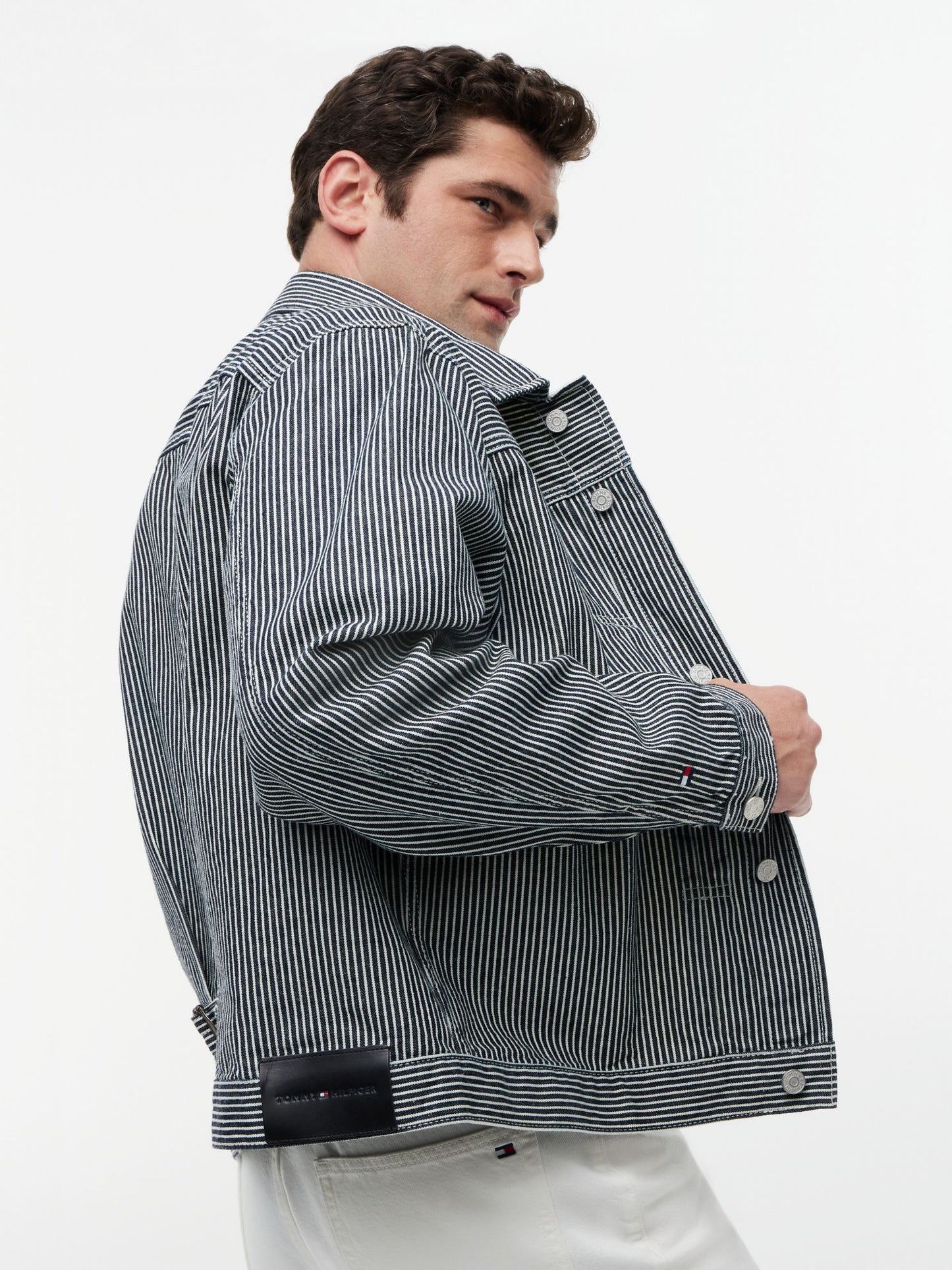 Tommy Hilfiger Striped Denim Jacket
