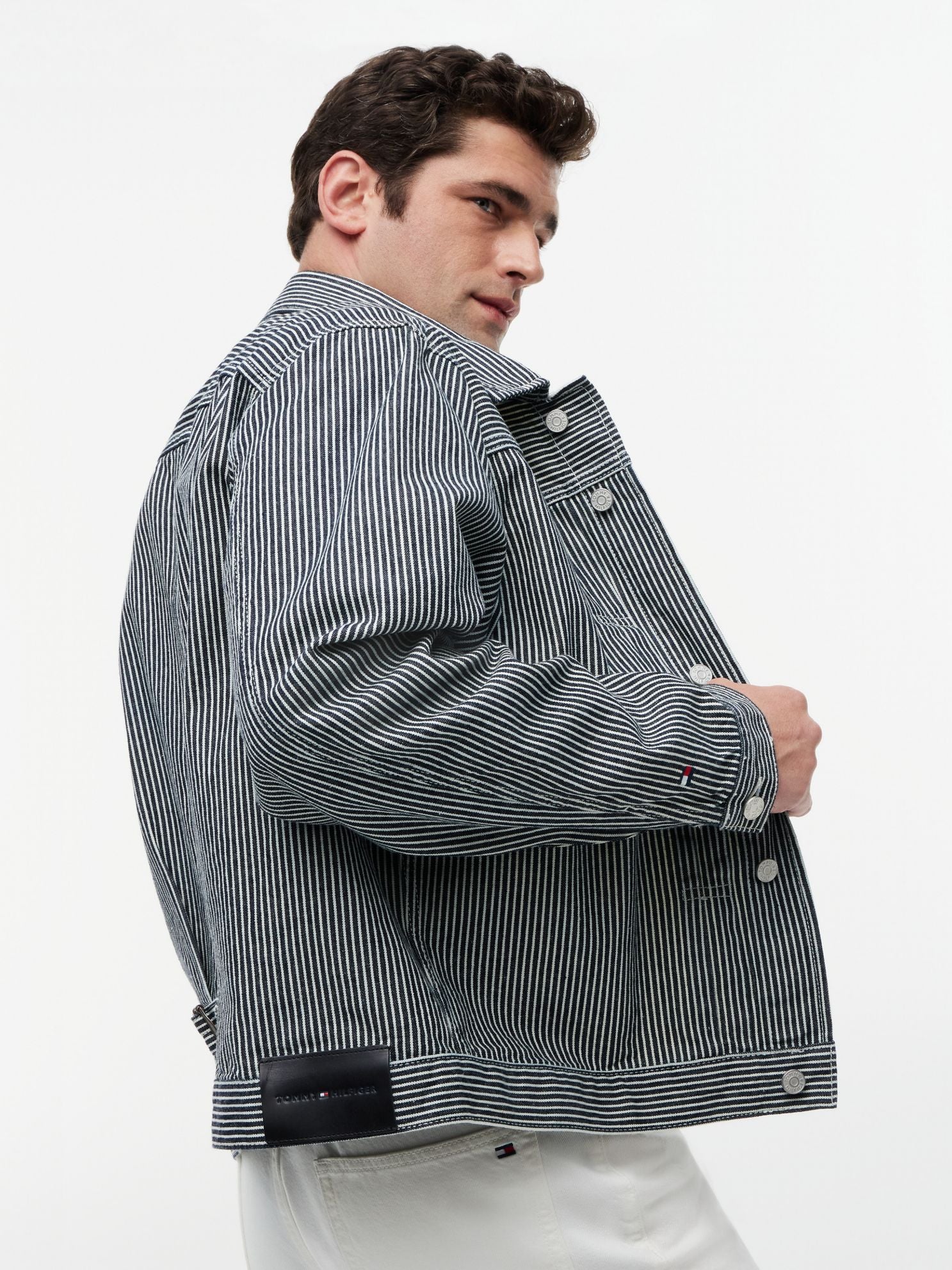 Tommy Hilfiger Striped Denim Jacket