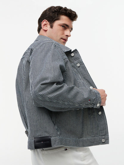Tommy Hilfiger Striped Denim Jacket