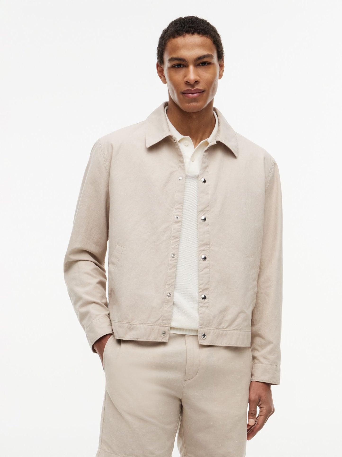 Tommy Hilfiger Cotton-Linen Blend Ivy Jacket
