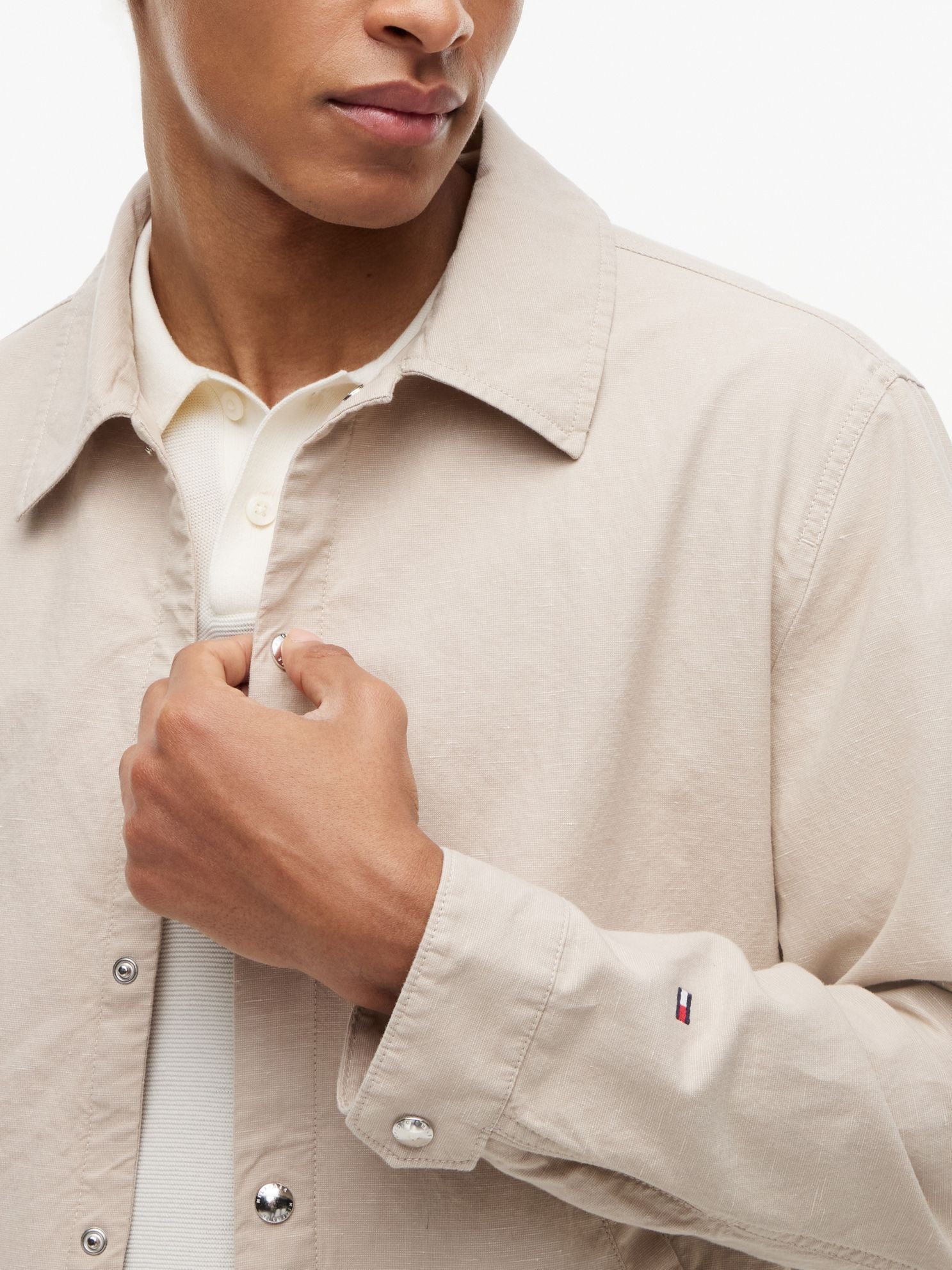 Tommy Hilfiger Cotton-Linen Blend Ivy Jacket