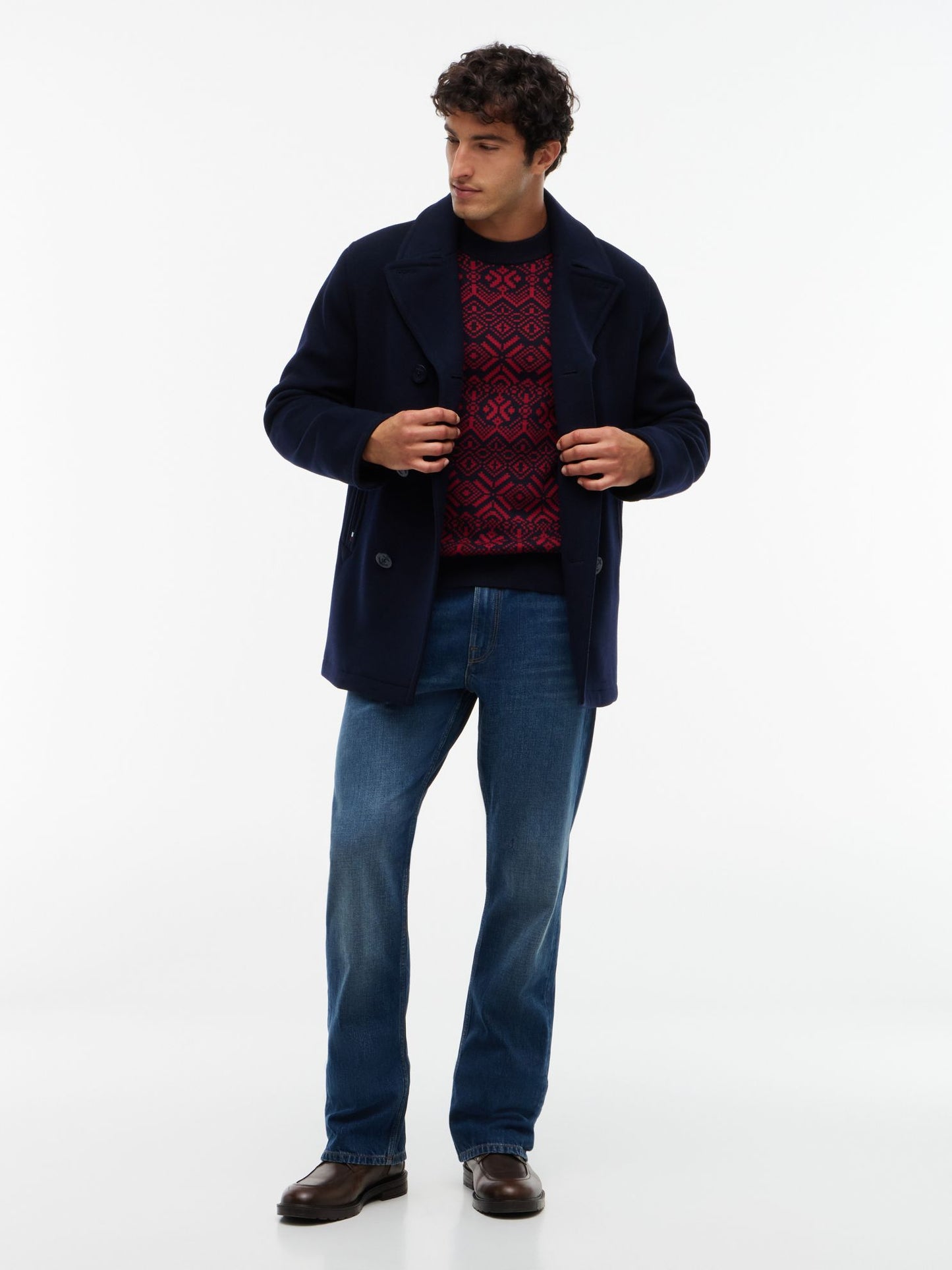 Tommy Hilfiger Classic Wool-Blend Peacoat