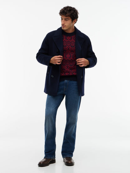 Tommy Hilfiger Classic Wool-Blend Peacoat