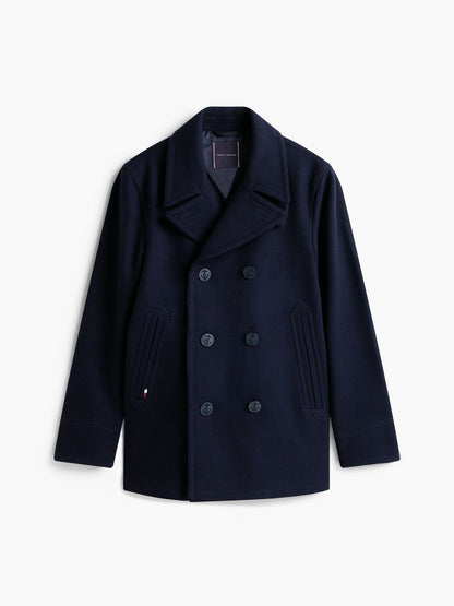 Tommy Hilfiger Classic Wool-Blend Peacoat