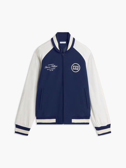 Tommy Hilfiger Nautical Mixed-Media Bomber Jacket