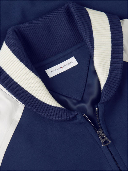 Tommy Hilfiger Nautical Mixed-Media Bomber Jacket