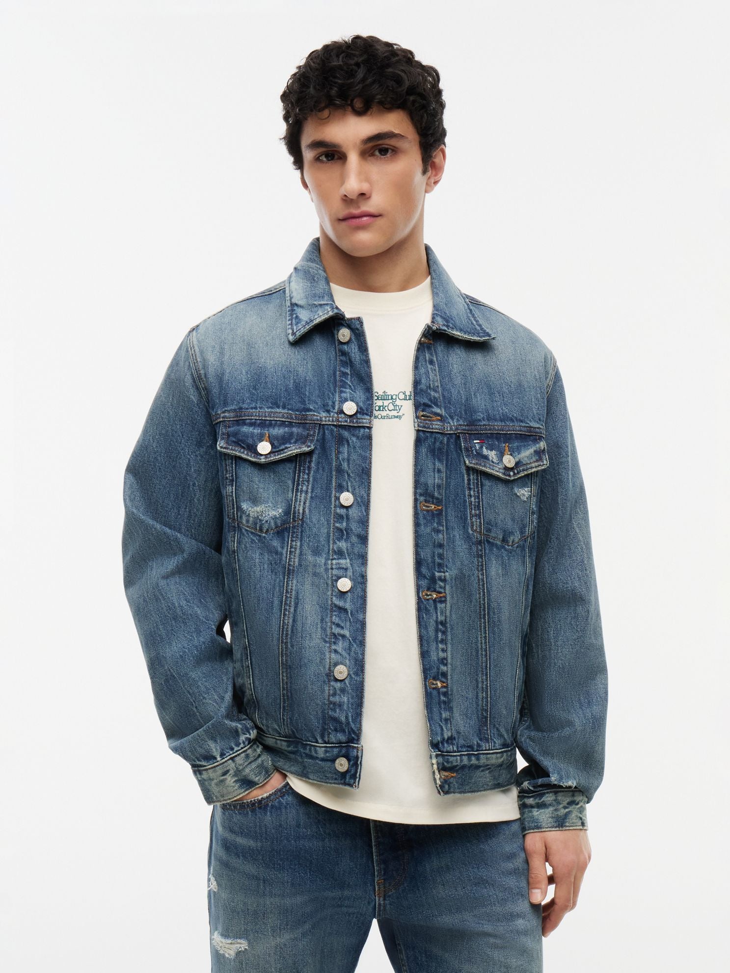 Tommy Hilfiger Tommy Jeans Distressed Denim Jacket