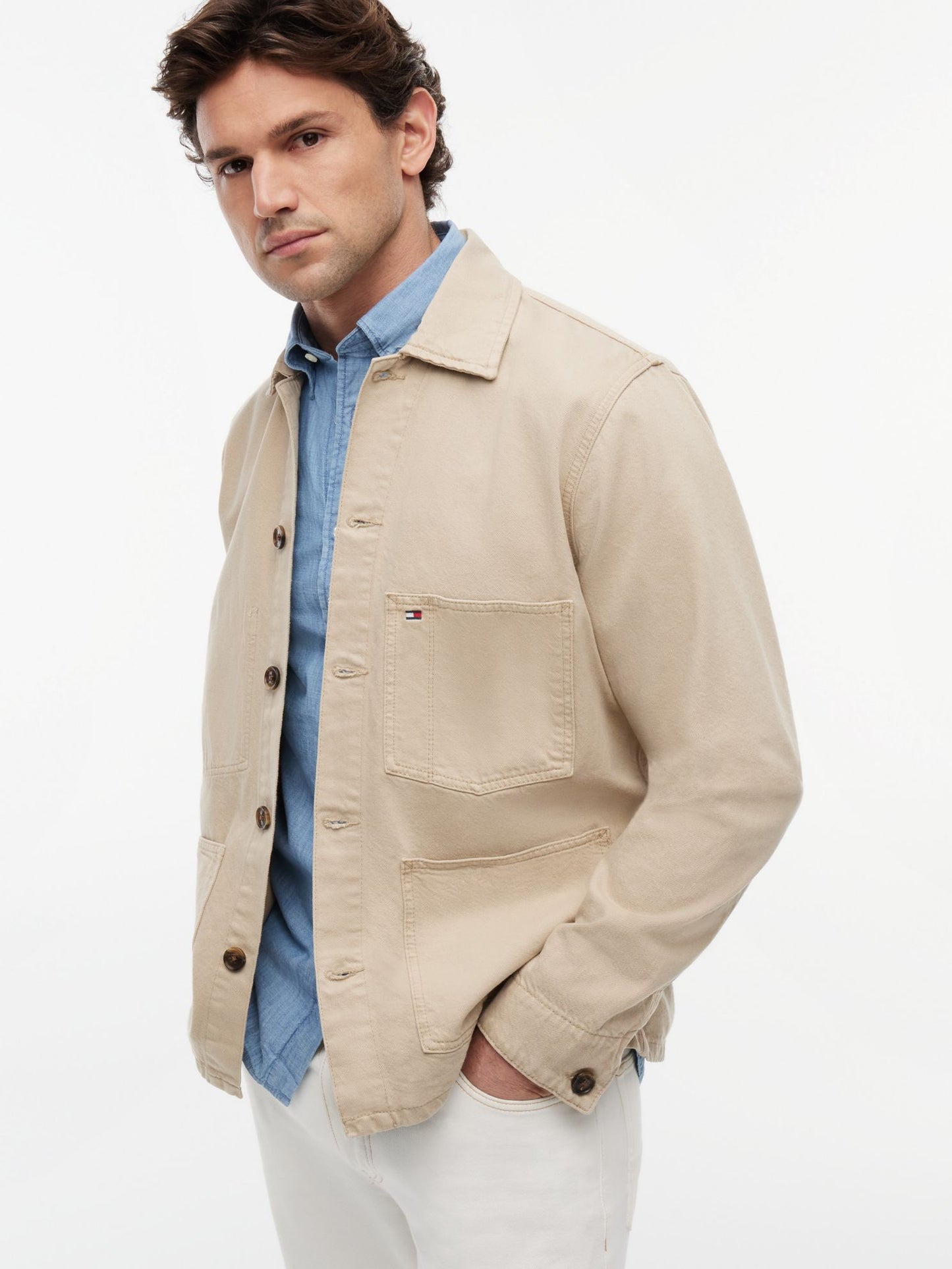 Tommy Hilfiger Garment-Dyed Denim Chore Jacket