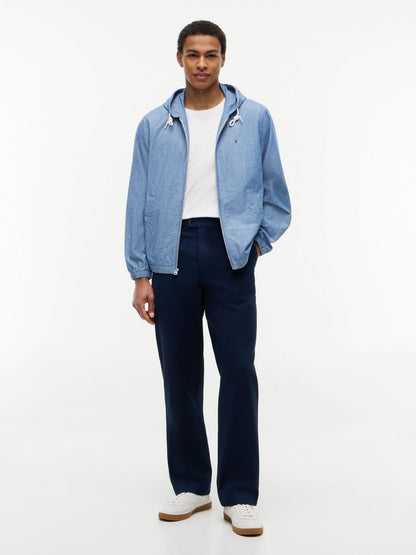 Tommy Hilfiger Chambray Hooded Zip Jacket
