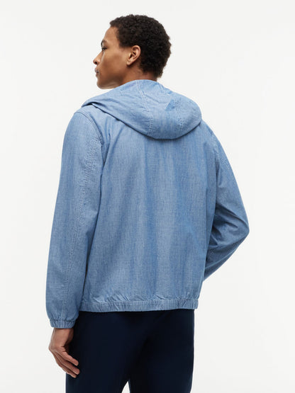 Tommy Hilfiger Chambray Hooded Zip Jacket