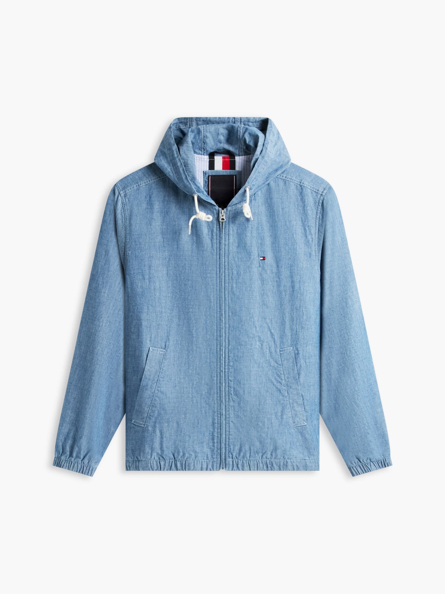 Tommy Hilfiger Chambray Hooded Zip Jacket