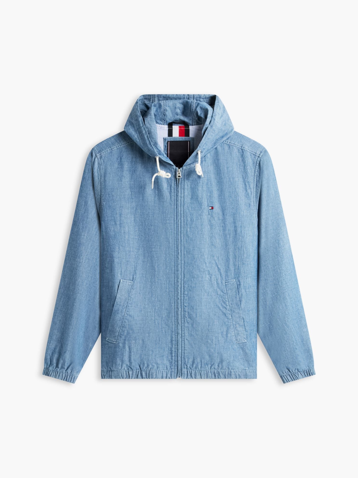 Tommy Hilfiger Chambray Hooded Zip Jacket