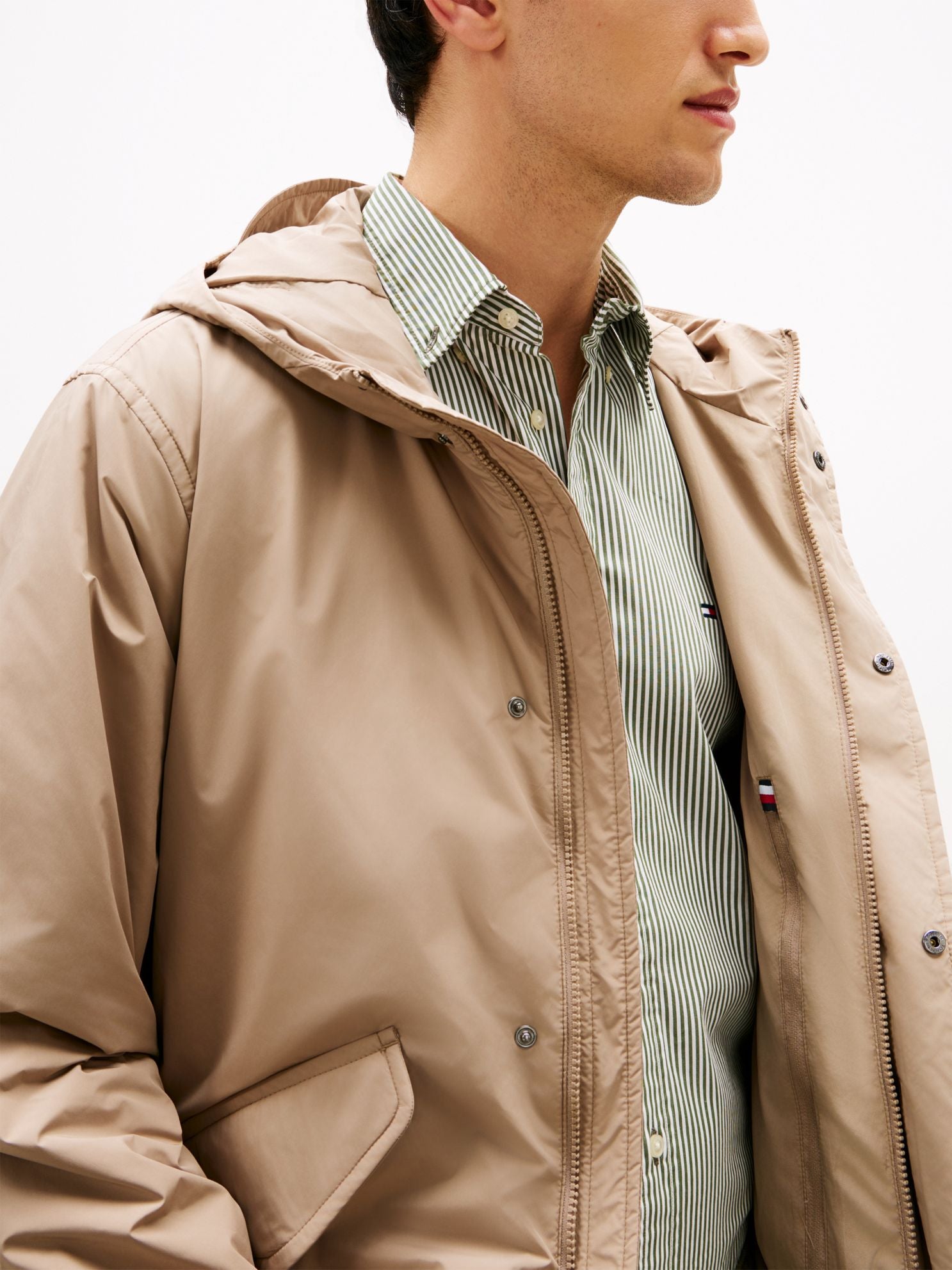 Tommy Hilfiger Water-Repellent Packable Hooded Jacket