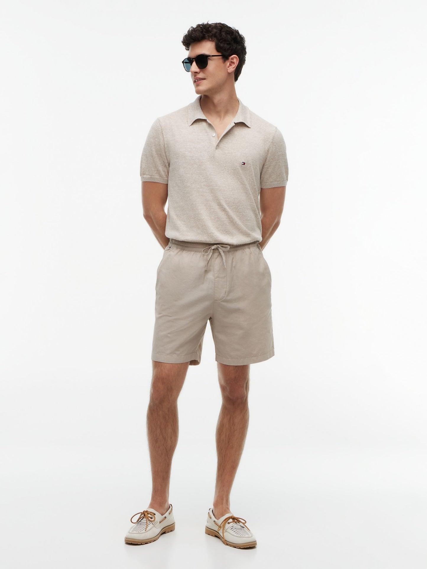 Tommy Hilfiger Regular Fit 7" Cotton-Linen Blend Short