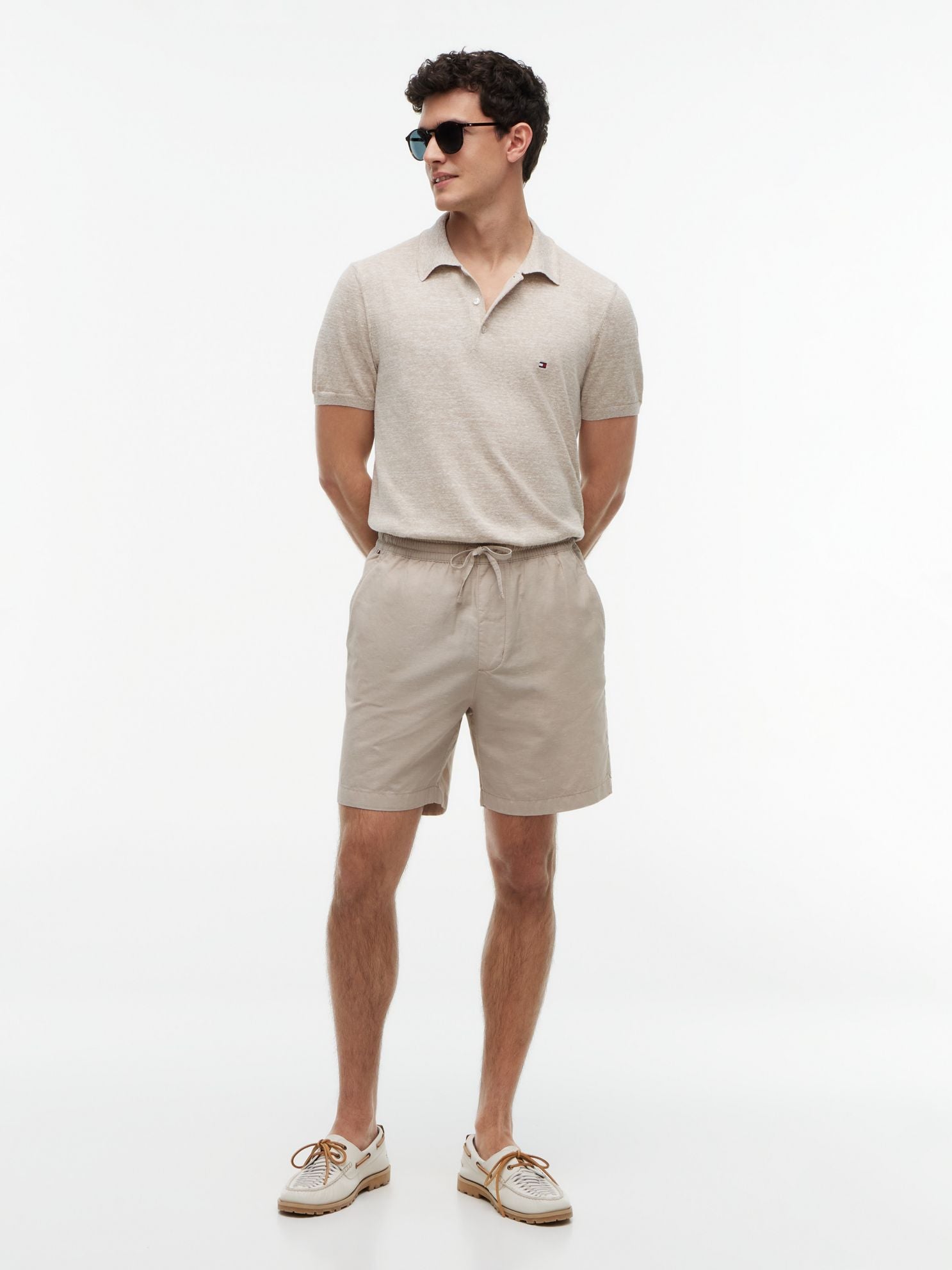 Tommy Hilfiger Regular Fit 7" Cotton-Linen Blend Short