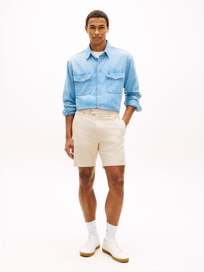 Tommy Hilfiger Regular Fit 7" Cotton-Linen Blend Short