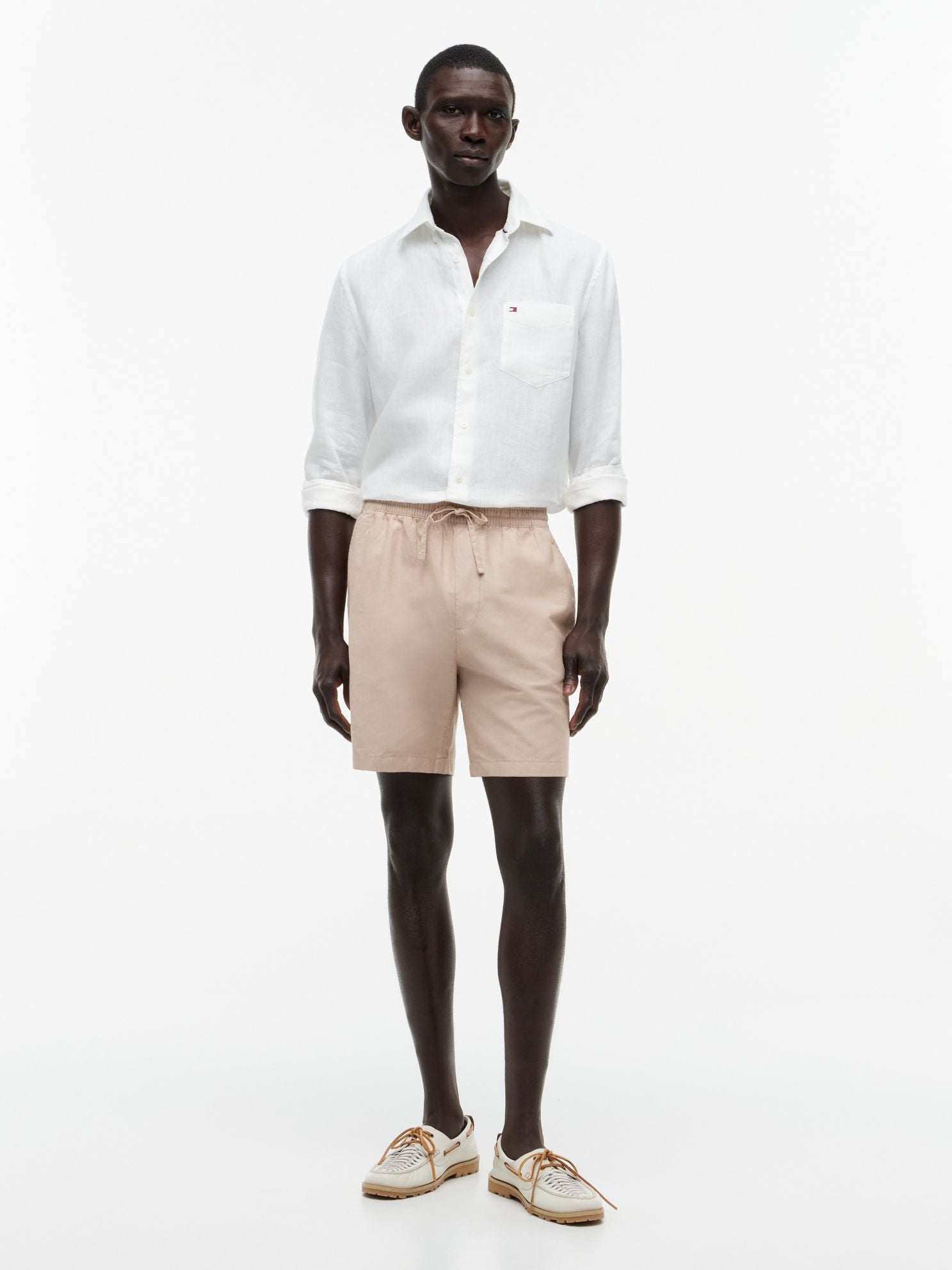Tommy Hilfiger Regular Fit 7" Cotton-Linen Blend Short