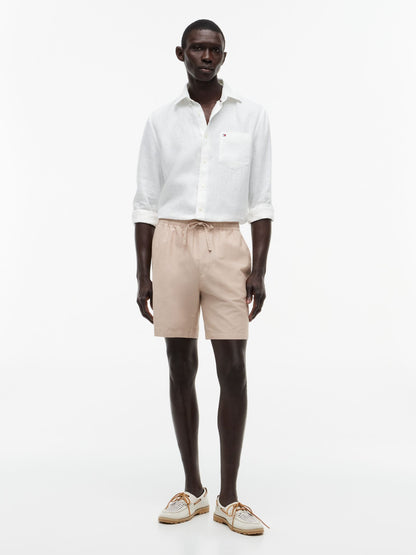 Tommy Hilfiger Regular Fit 7" Cotton-Linen Blend Short