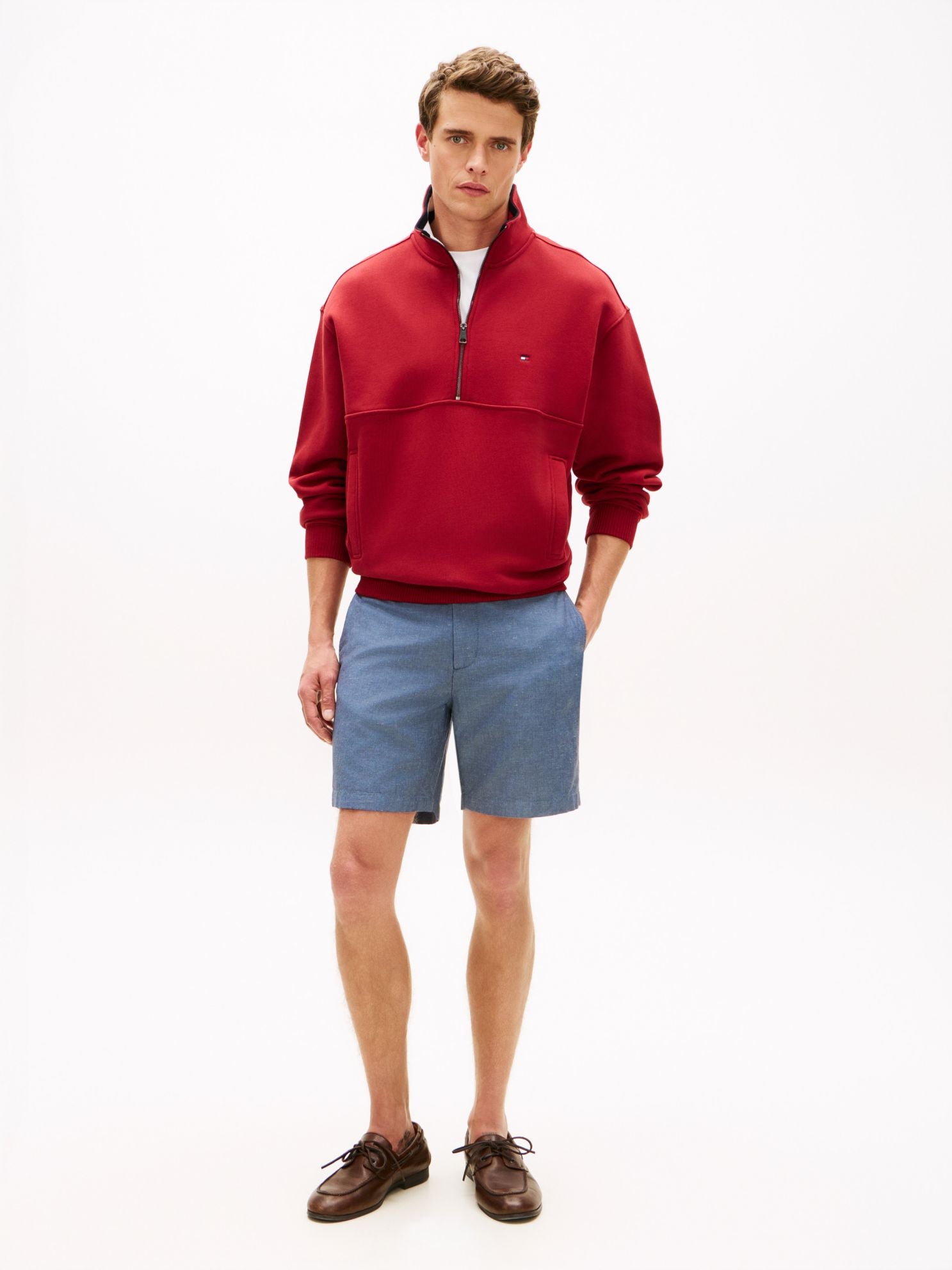 Tommy Hilfiger Regular Fit 7" Cotton-Linen Blend Short