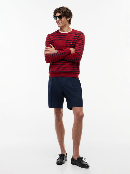 Tommy Hilfiger New York Label Pleated Wool Chino Short