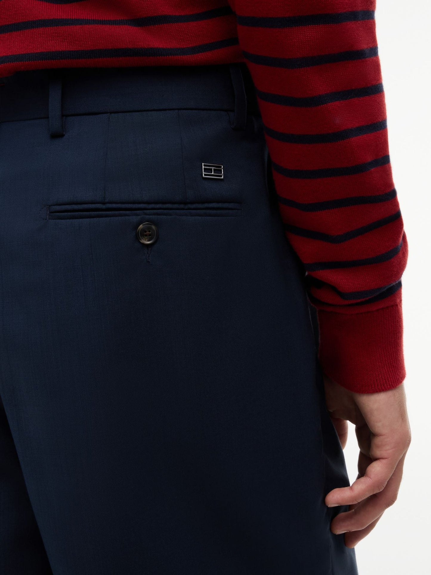 Tommy Hilfiger New York Label Pleated Wool Chino Short