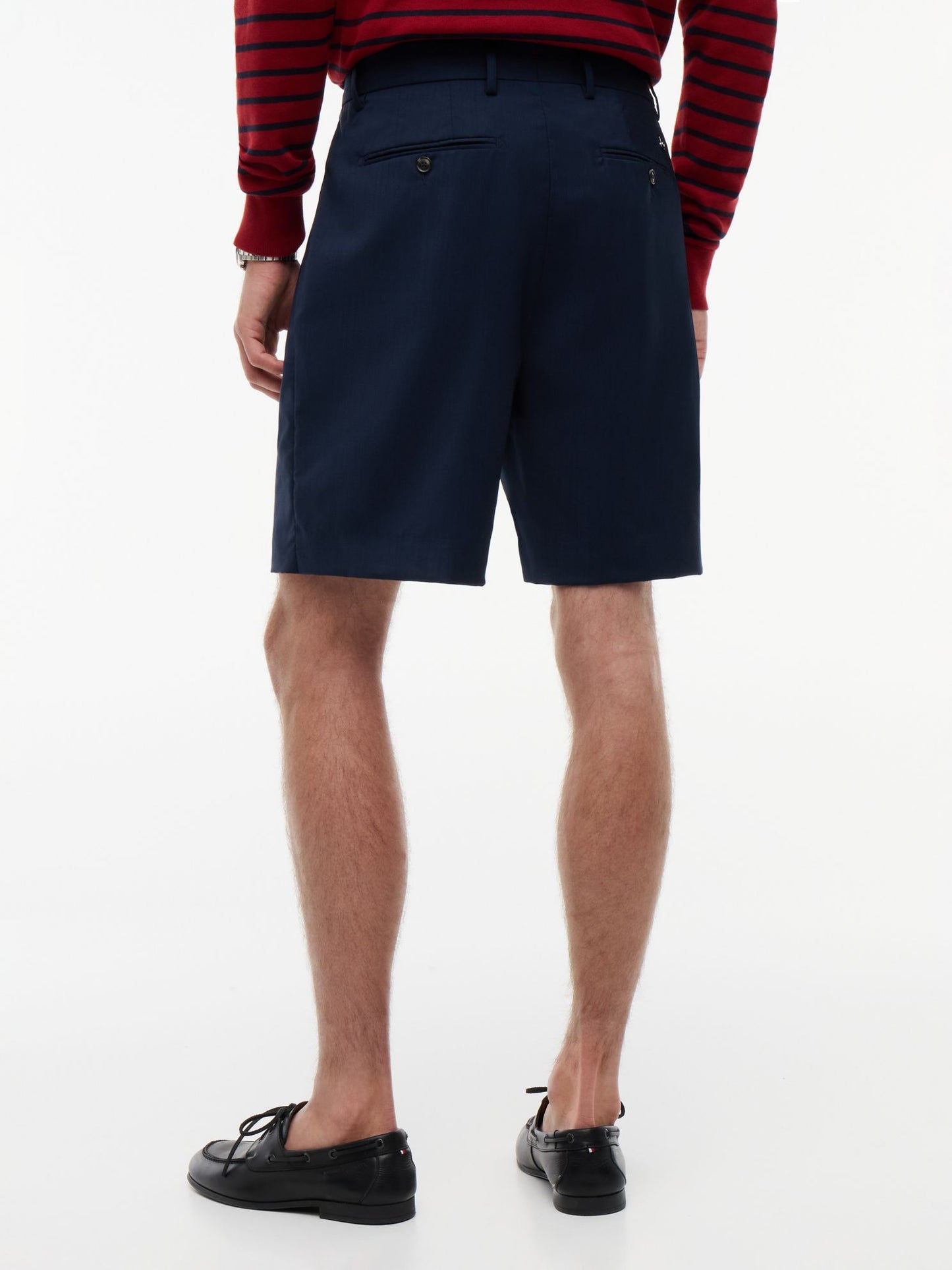 Tommy Hilfiger New York Label Pleated Wool Chino Short