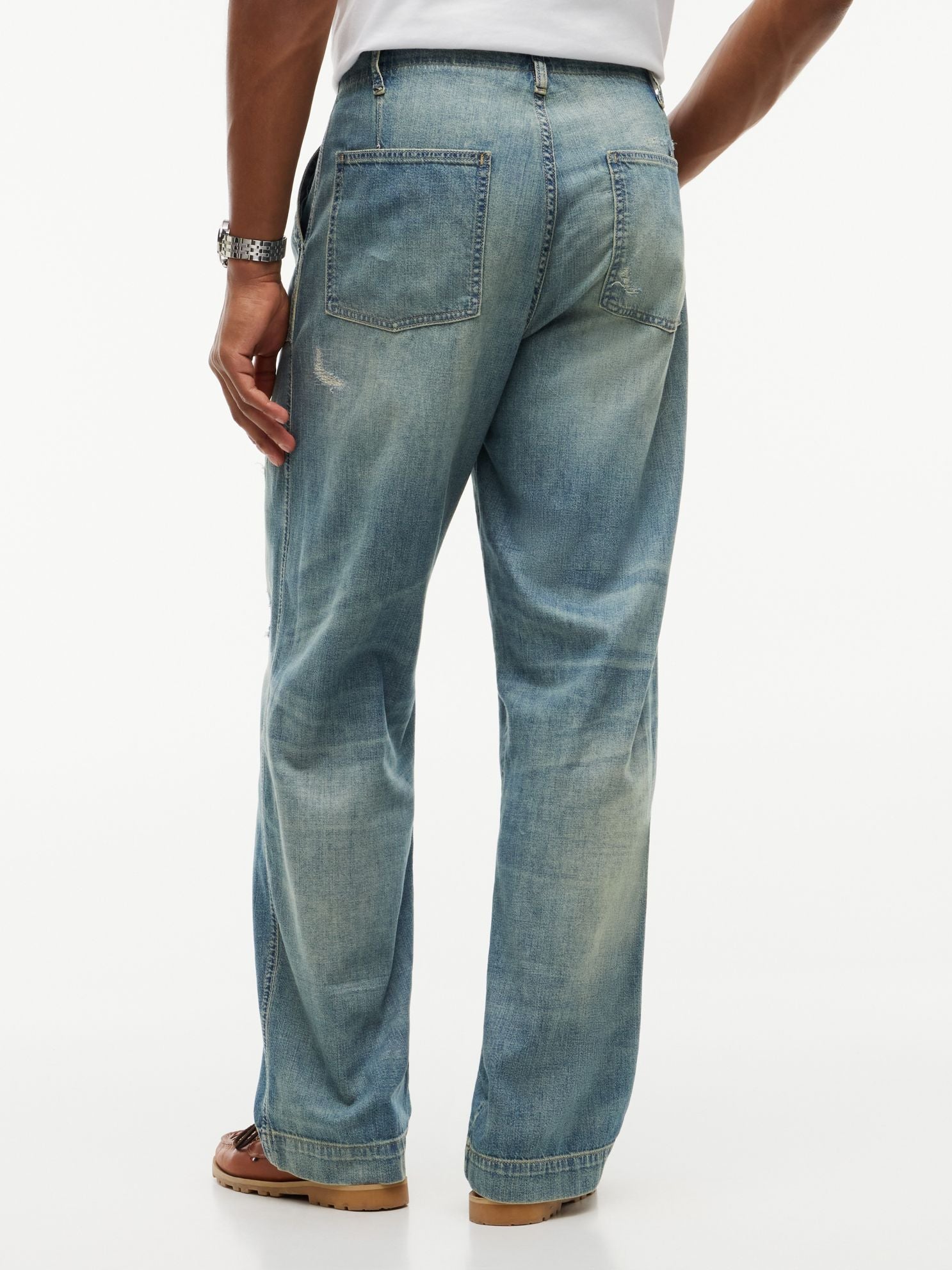 Tommy Hilfiger Distressed Loose Fit Utility Jean