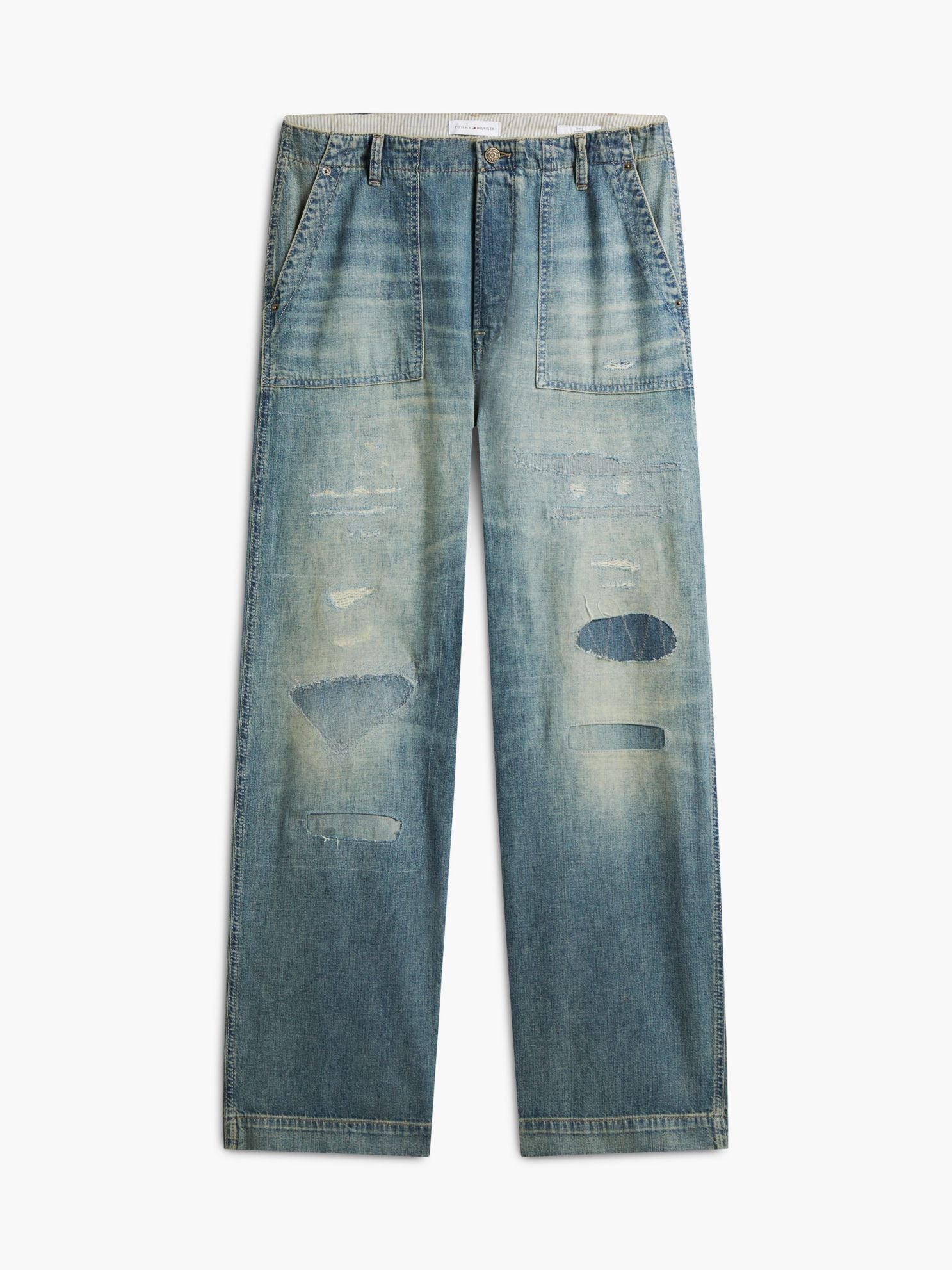 Tommy Hilfiger Distressed Loose Fit Utility Jean