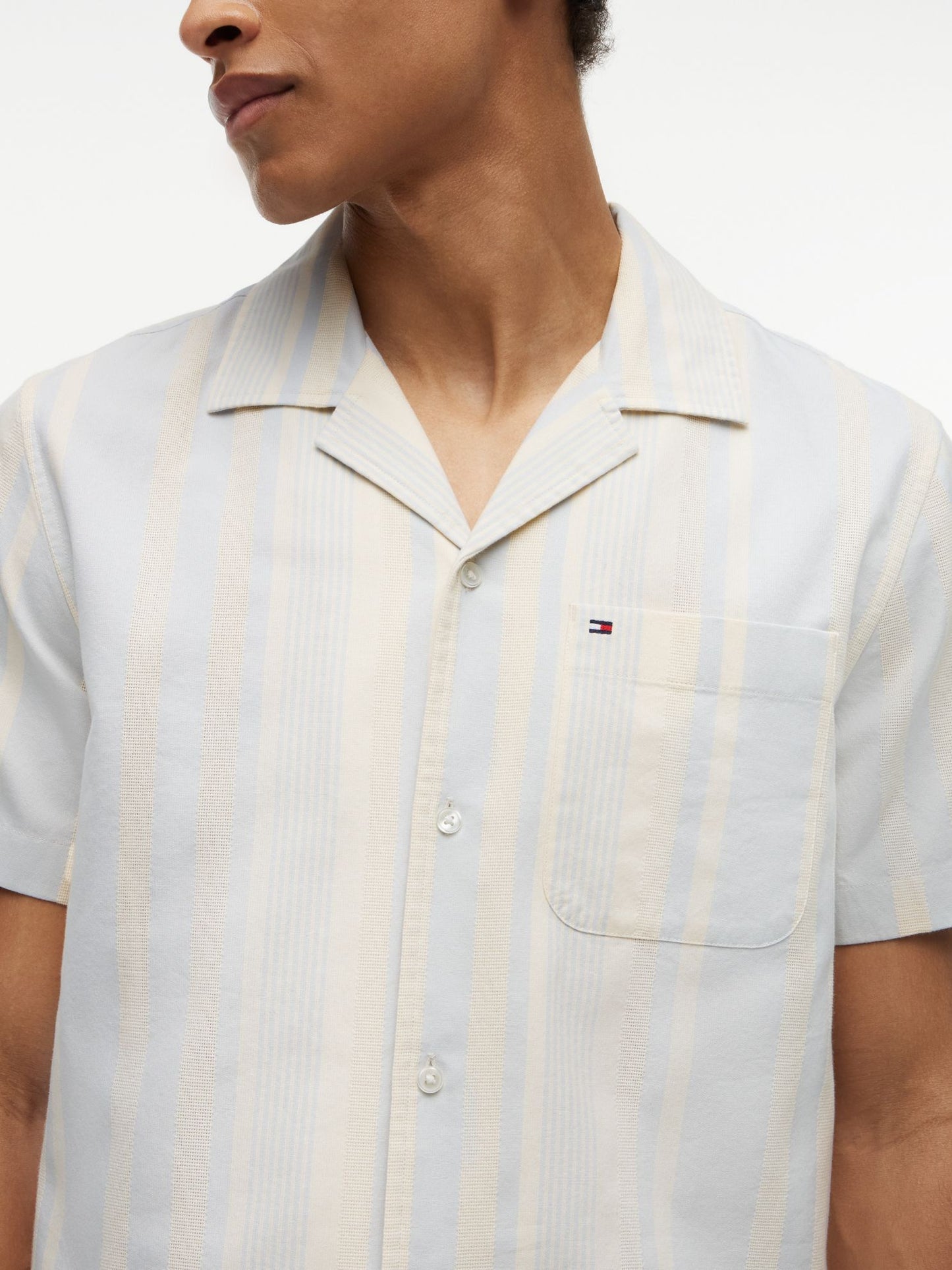 Tommy Hilfiger Regular Fit Striped Dobby Camp Shirt