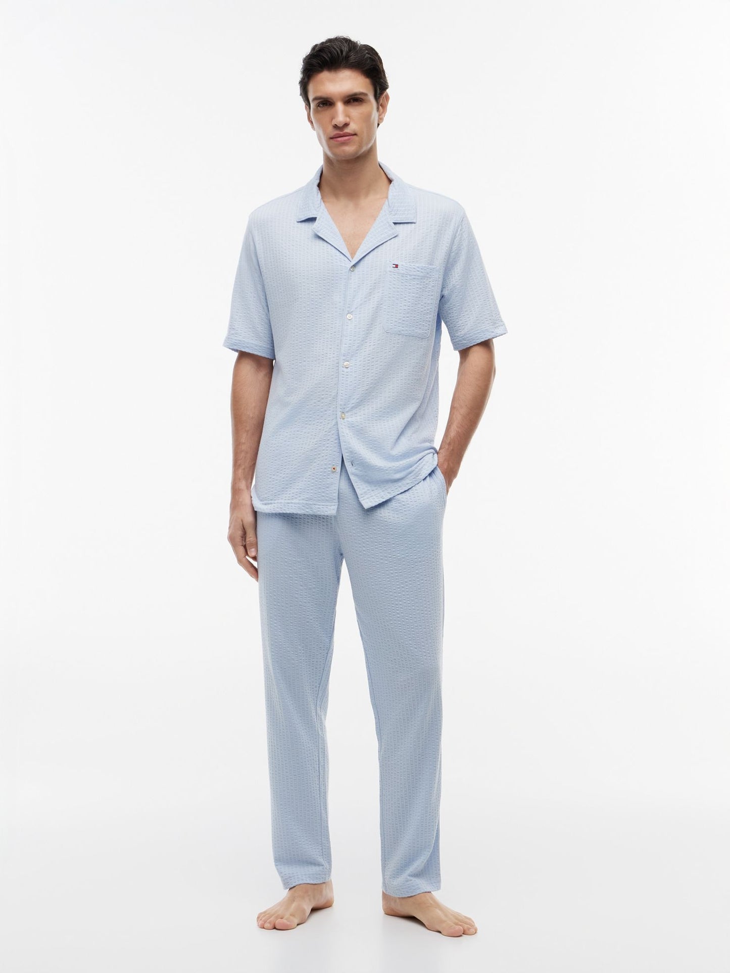 Tommy Hilfiger Short-Sleeve Seersucker Sleep Shirt