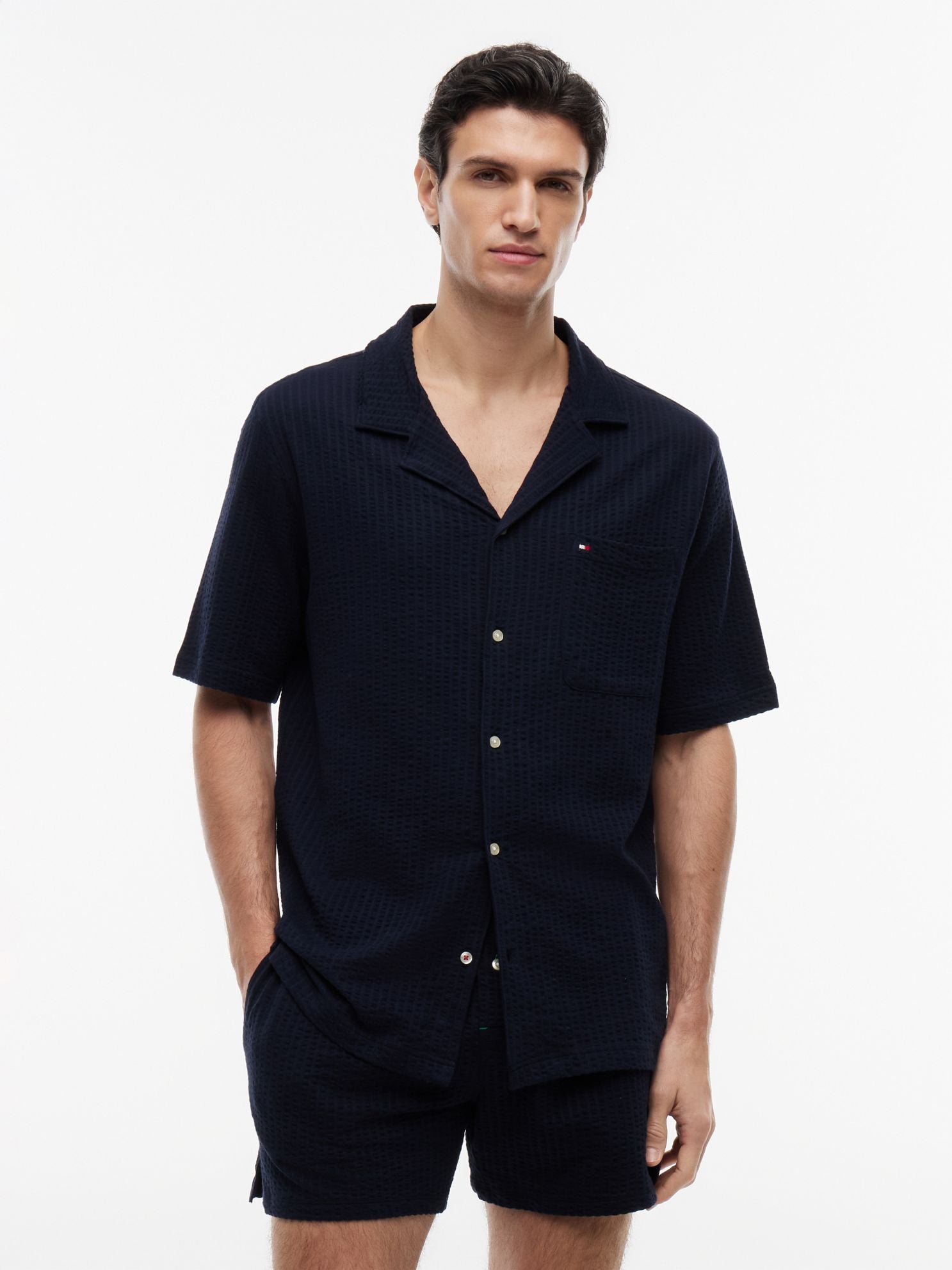 Tommy Hilfiger Short-Sleeve Seersucker Sleep Shirt
