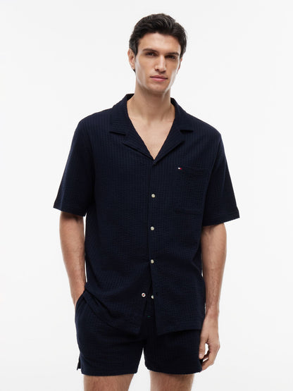 Tommy Hilfiger Short-Sleeve Seersucker Sleep Shirt