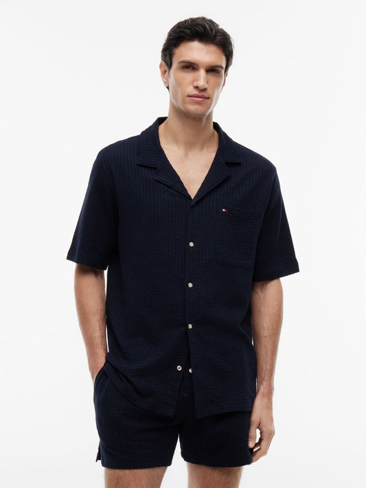 Tommy Hilfiger Short-Sleeve Seersucker Sleep Shirt