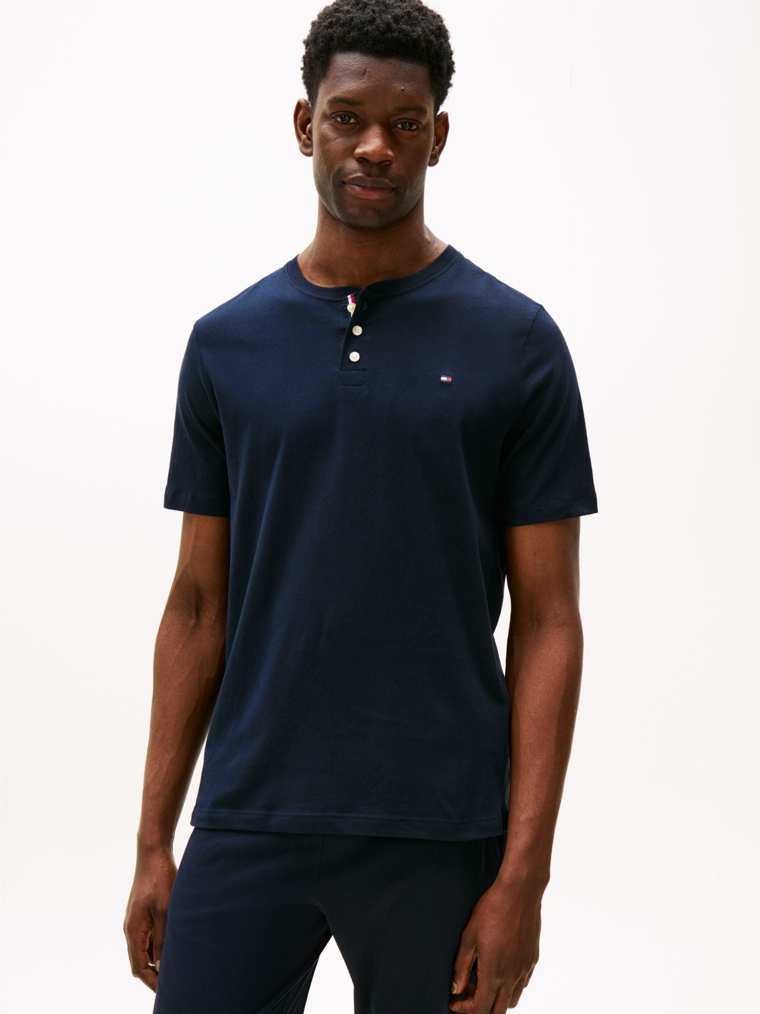 Tommy Hilfiger Sueded Jersey Henley Sleep Shirt