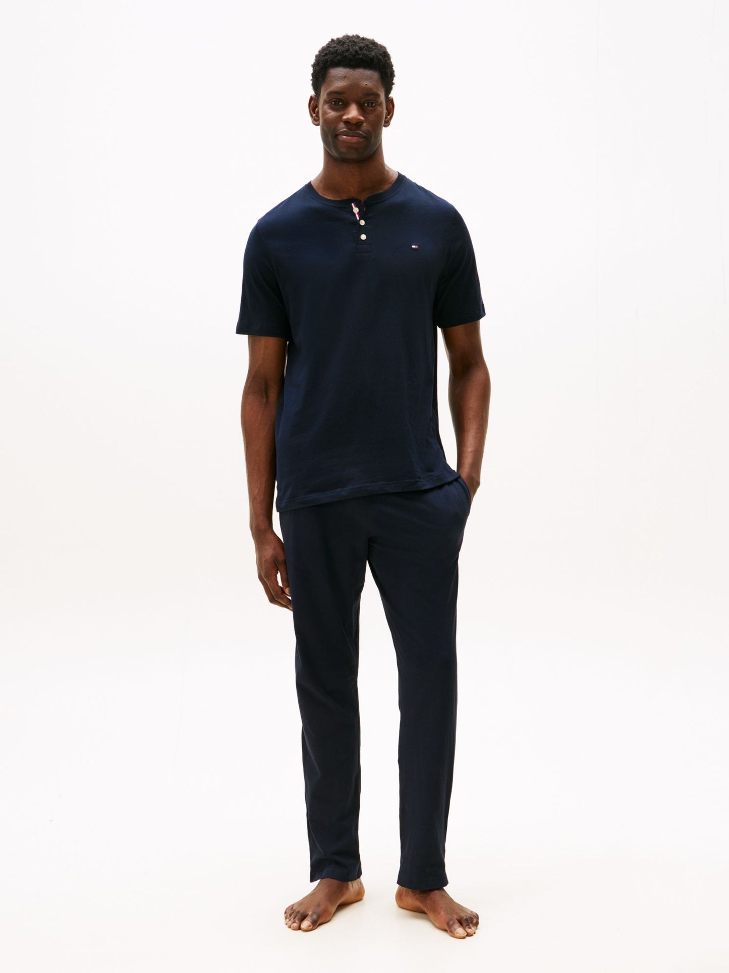 Tommy Hilfiger Sueded Jersey Henley Sleep Shirt