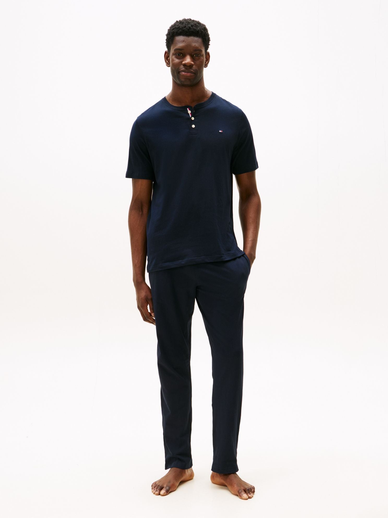 Tommy Hilfiger Sueded Jersey Henley Sleep Shirt