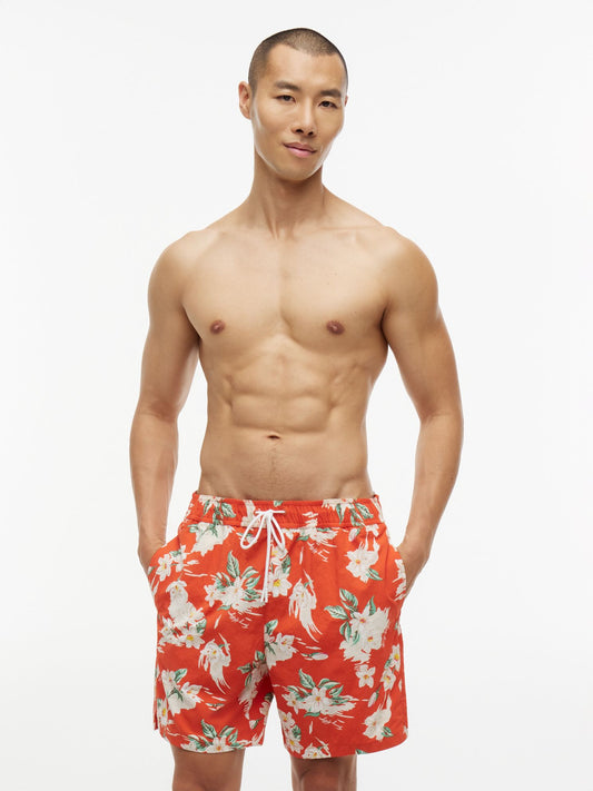Tommy Hilfiger Floral Print 7" Swim Trunk