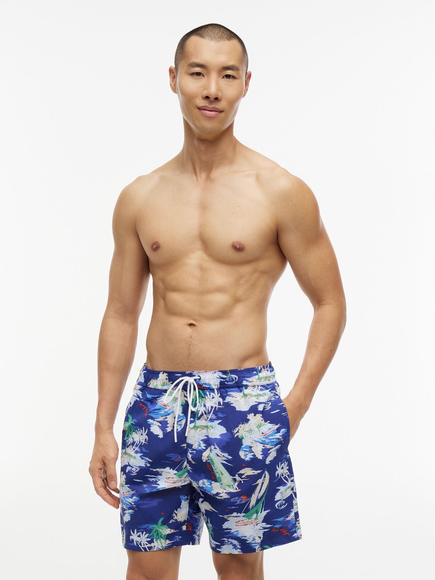 Tommy Hilfiger Surf Print 7" Swim Trunk