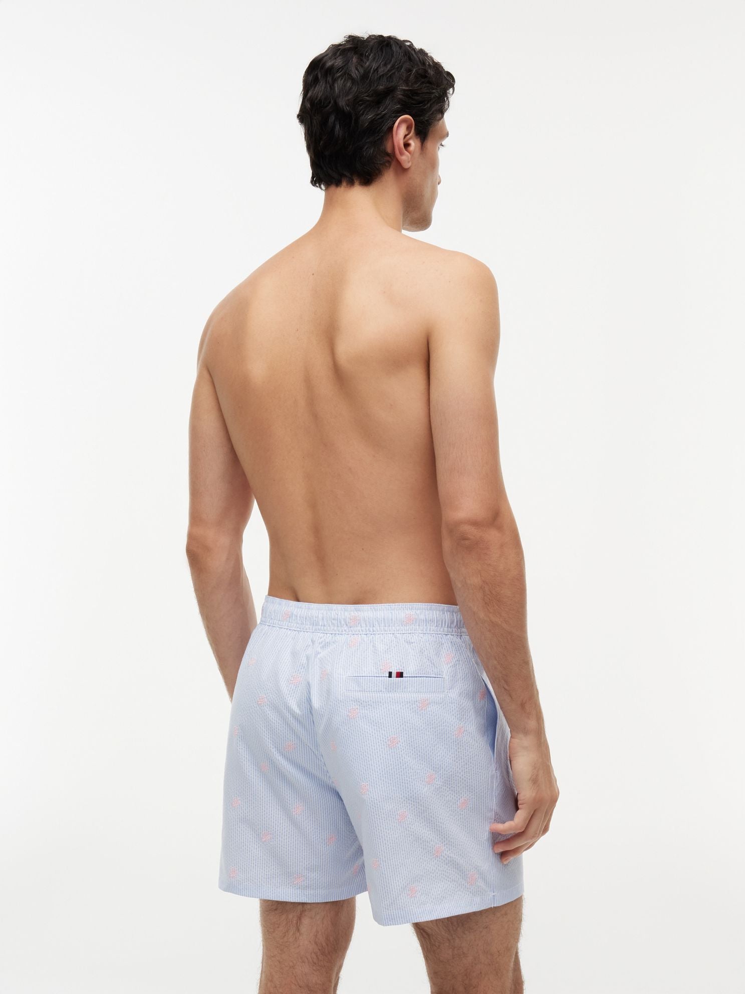 Tommy Hilfiger Script Monogram Striped 5" Swim Trunk