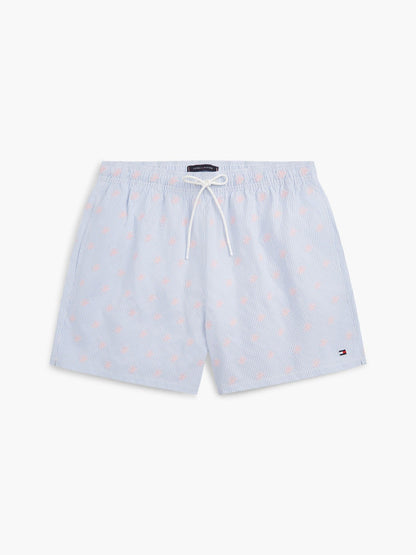 Tommy Hilfiger Script Monogram Striped 5" Swim Trunk