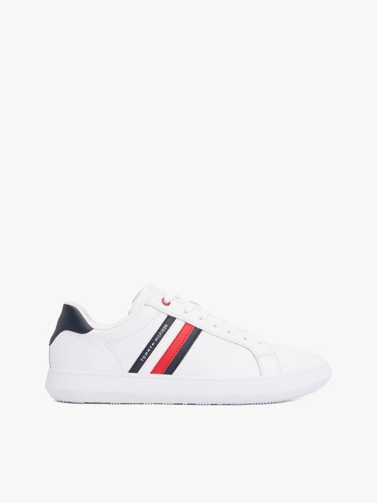 Tommy Hilfiger Stripe Leather Cupsole Sneaker