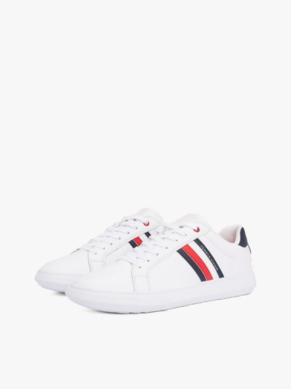 Tommy Hilfiger Stripe Leather Cupsole Sneaker