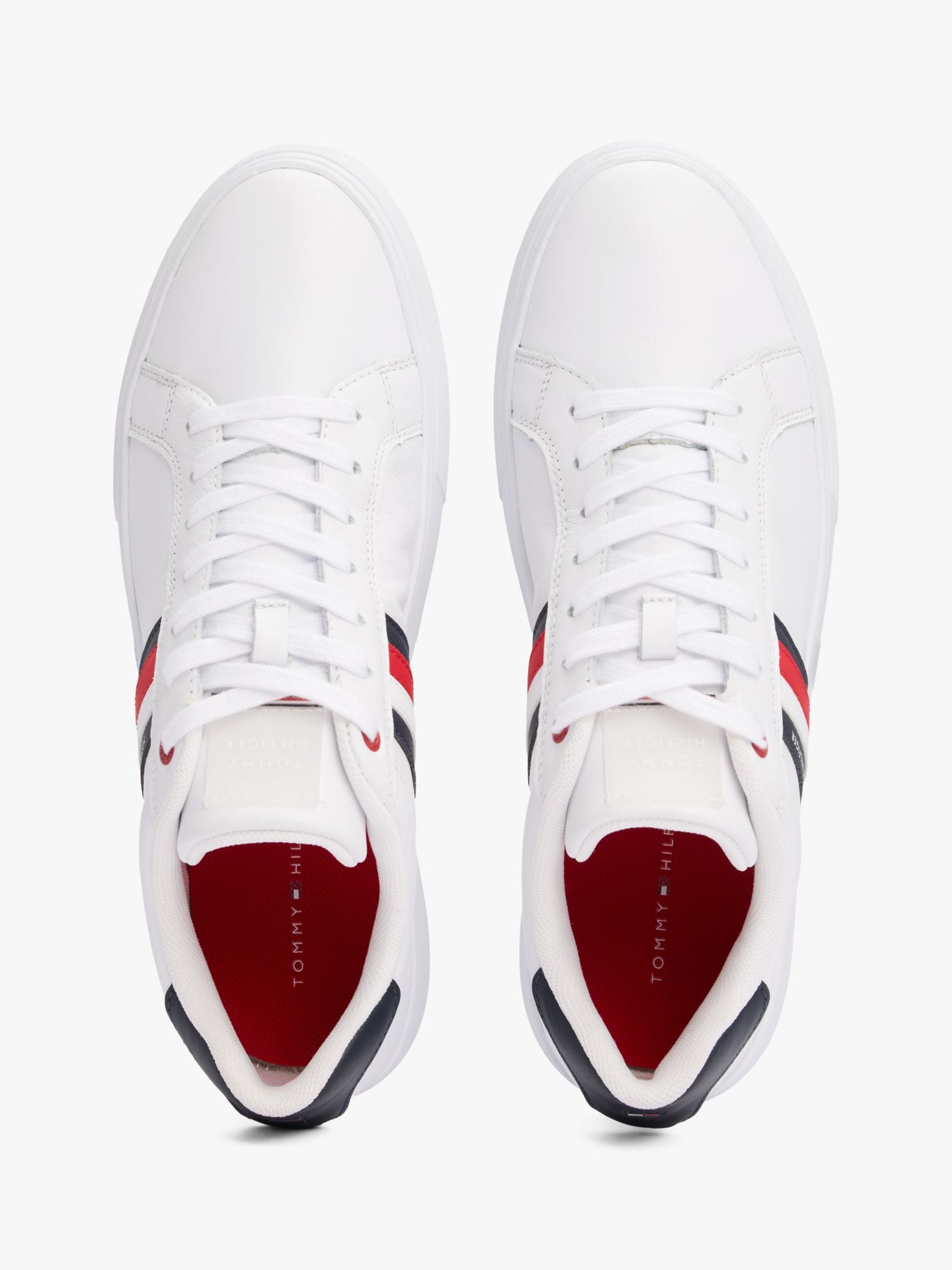 Tommy Hilfiger Stripe Leather Cupsole Sneaker